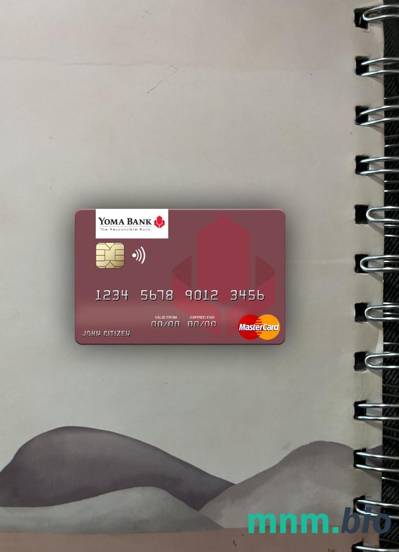 Myanmar Yoma bank wygląd zdjęcia mastercard skan PSD + zdjęcie